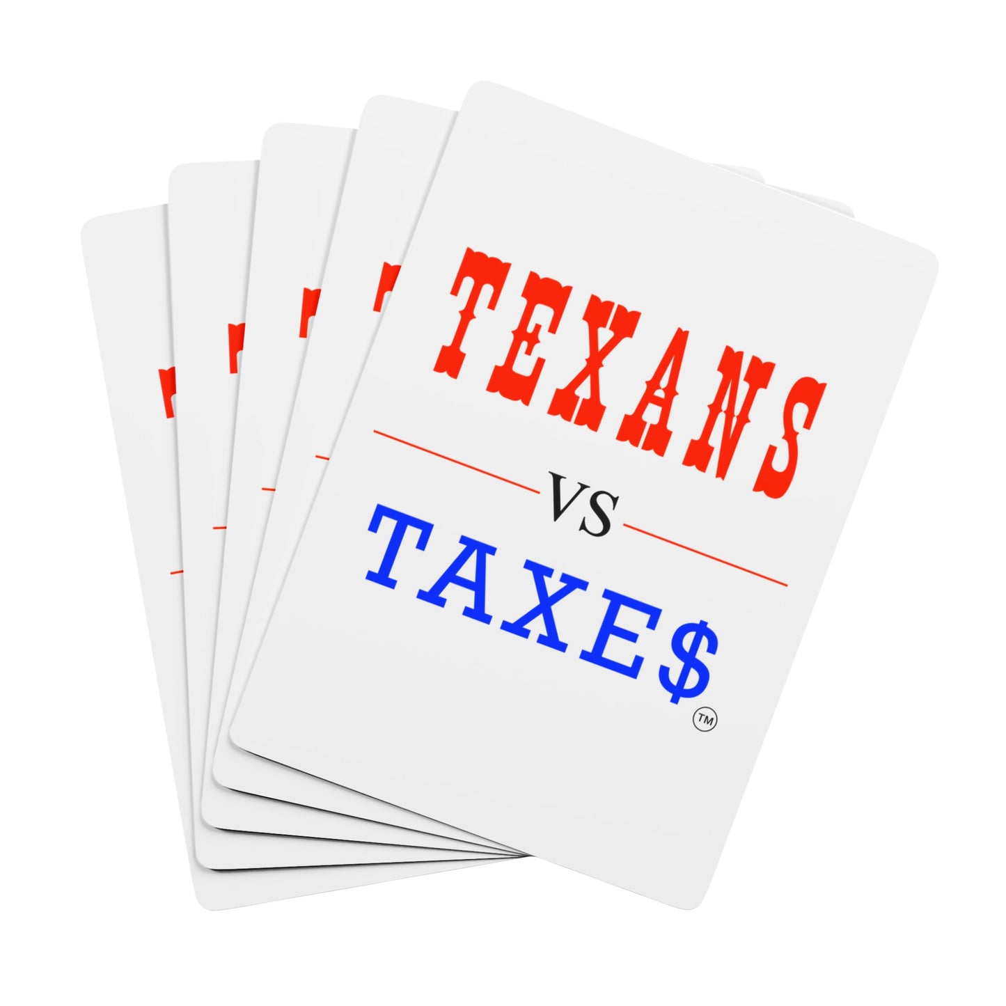 Texans Vs Taxes • Property Tax Reform Playing Card Deck 2.5″ × 3.5″